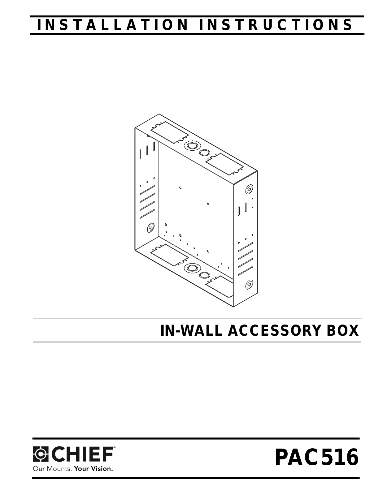 CHIEF PAC516 User Manual