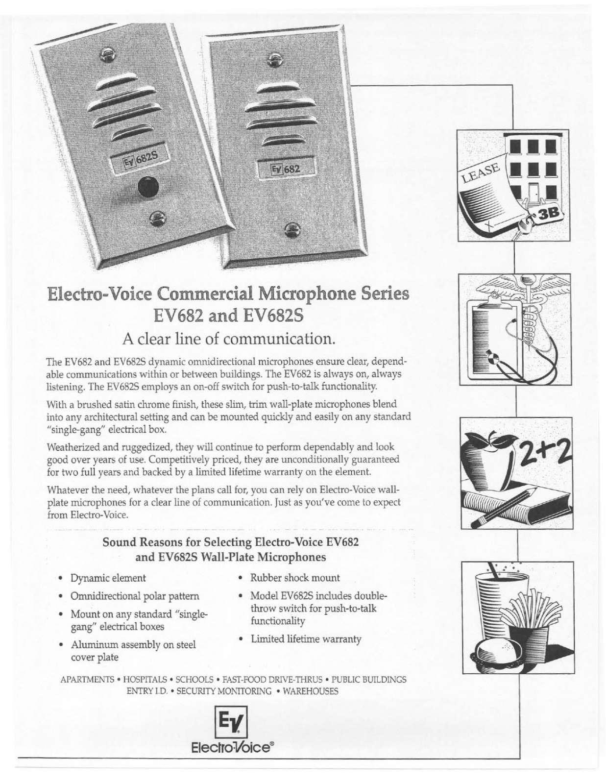 Electro-voice EV682S, EV682 DATASHEET