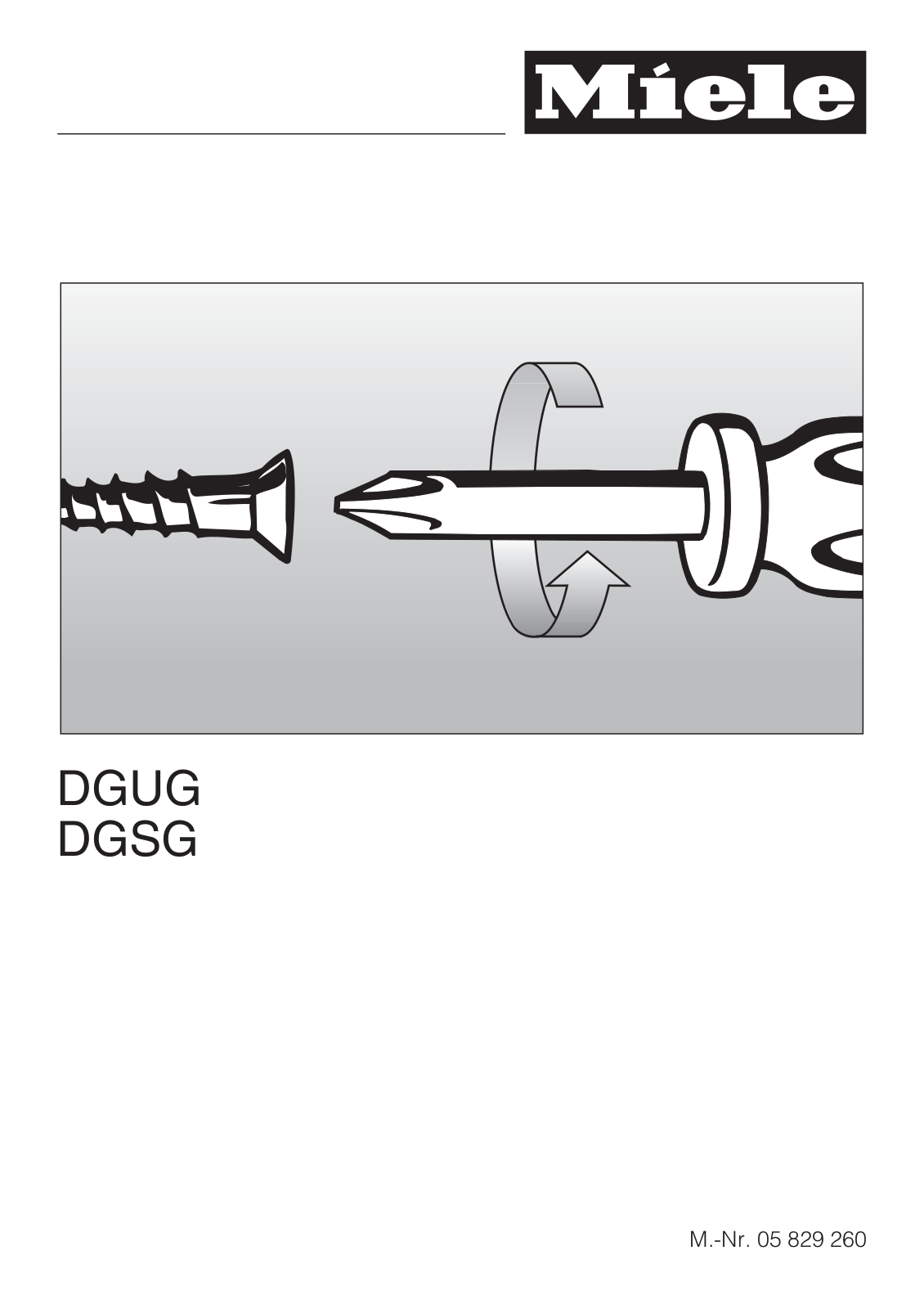 Miele DGUG, DGSG Assembly instructions