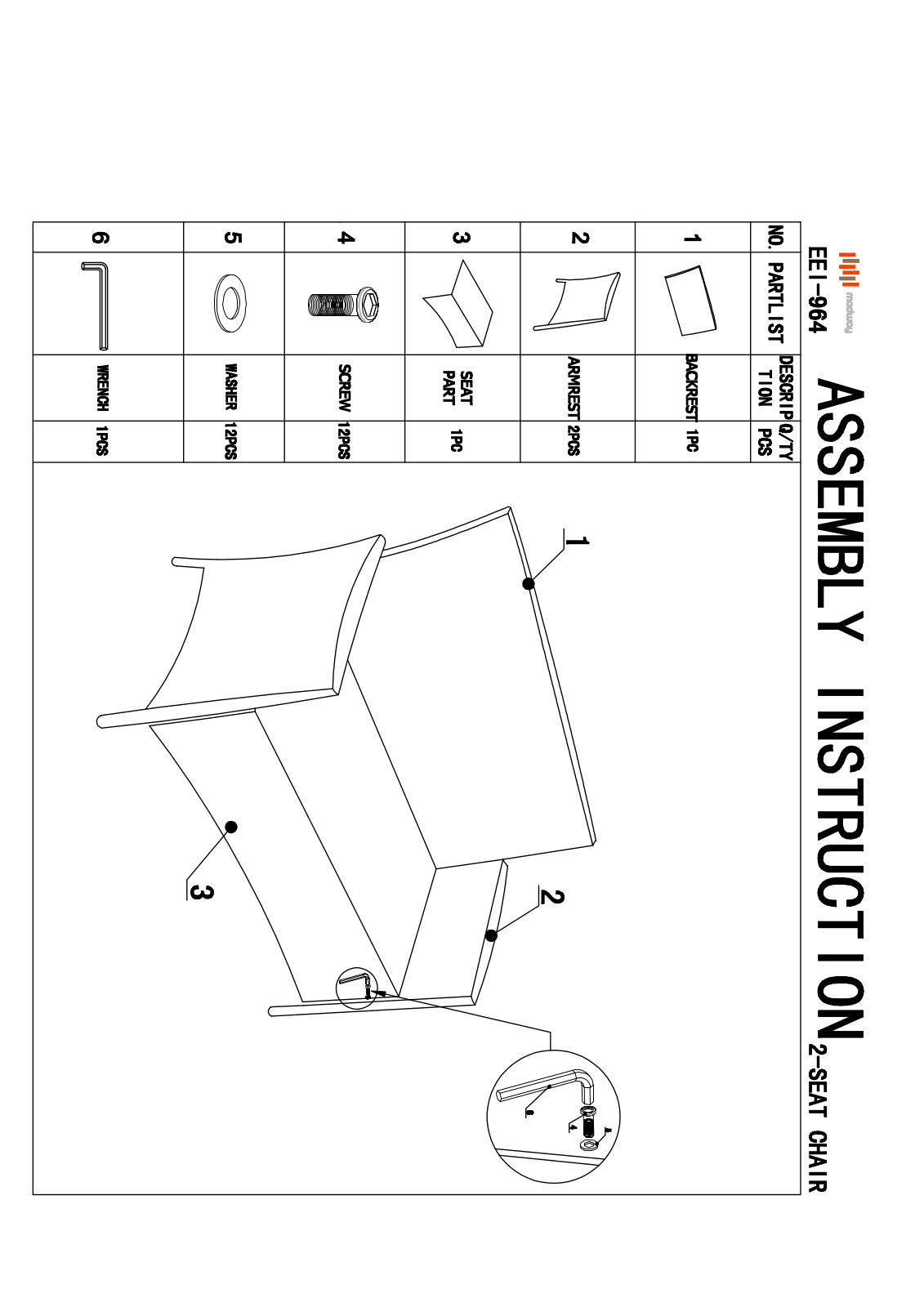 Modway FOW1905 Installation & Assembly - ManualMachine.com