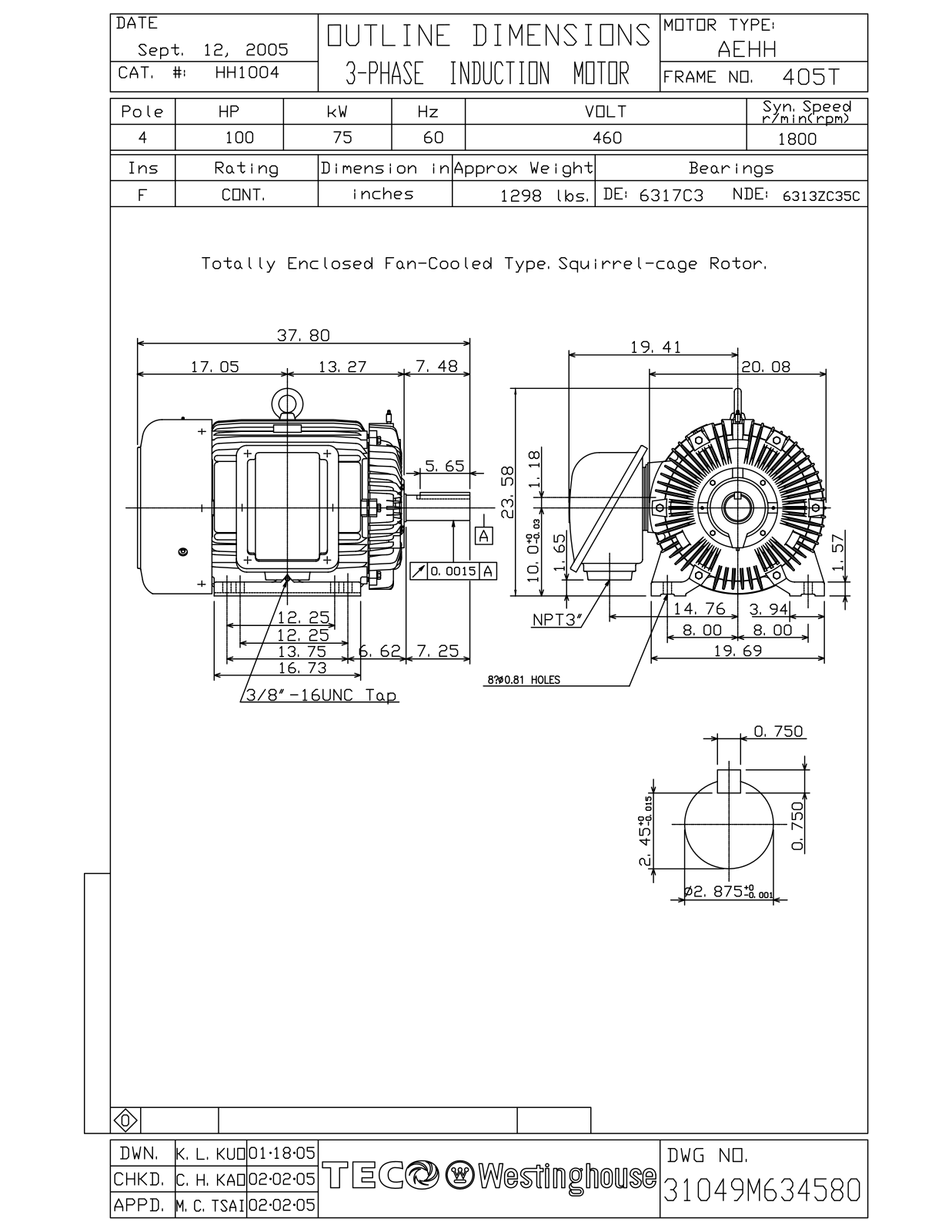 Datasheet HH1004 Reference Drawing (Teco) - ManualMachine.com