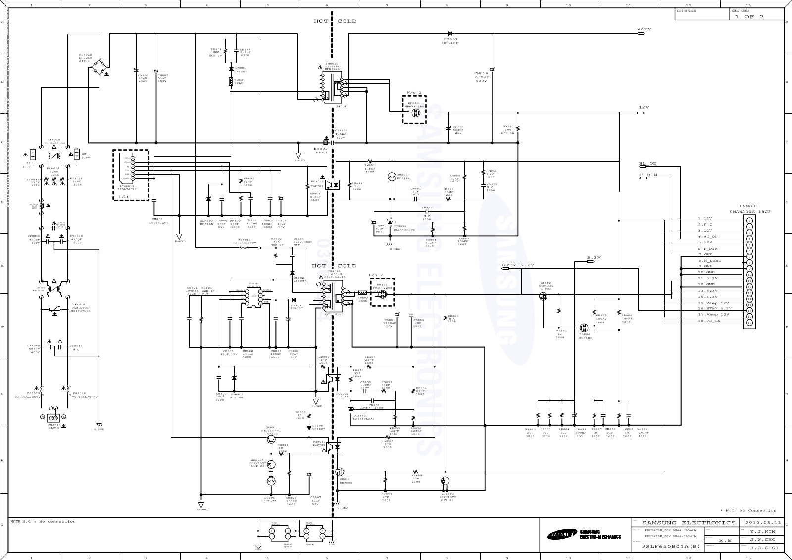 Samsung BN44-00346A, BN44-00347A Schematic