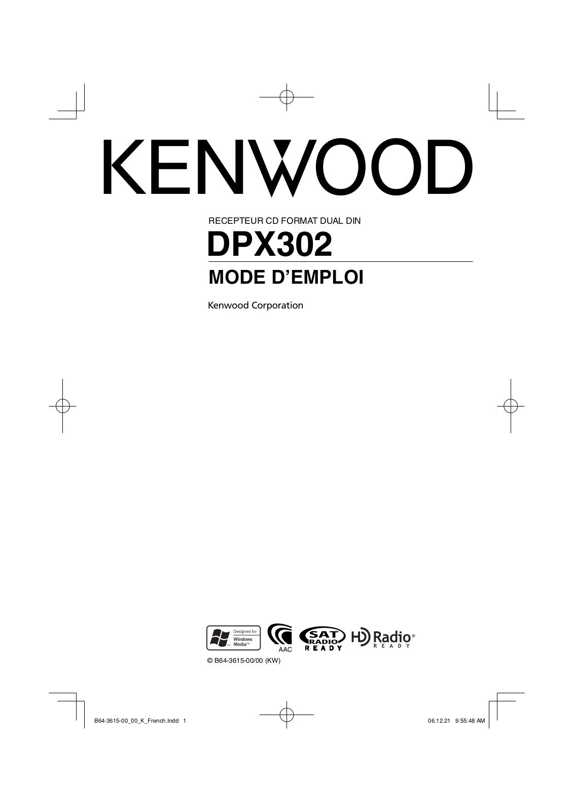 Kenwood DPX302 User Manual