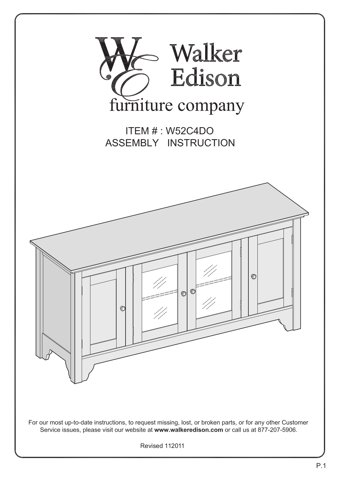 Walker W52C4DOWB, W52C4DOBL User Manual