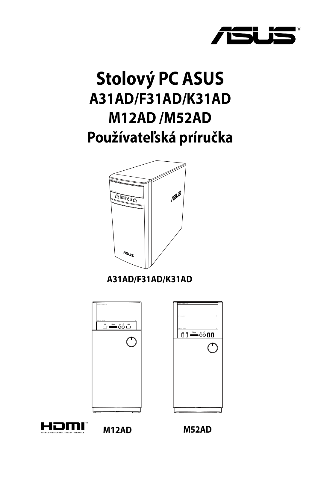 Asus A31AD, M32AD, M12AD, M52AD, K31AD User's Manual