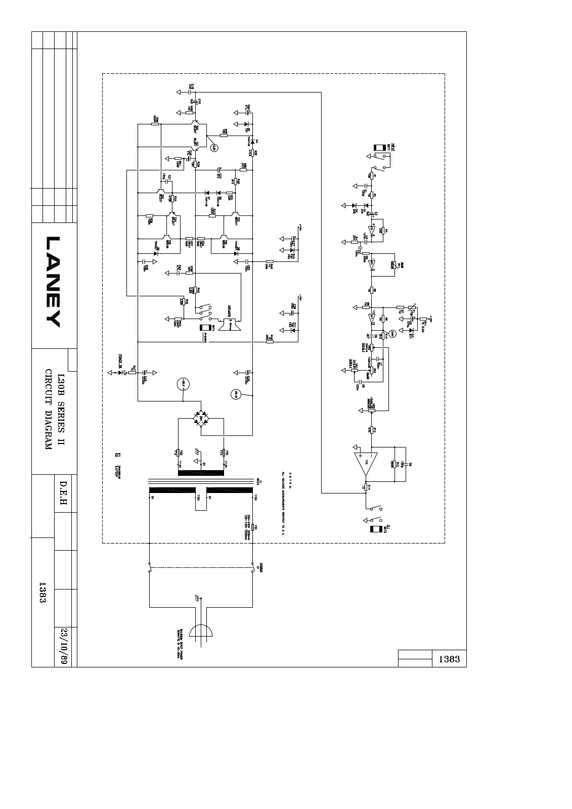 Laney L30B Schematic