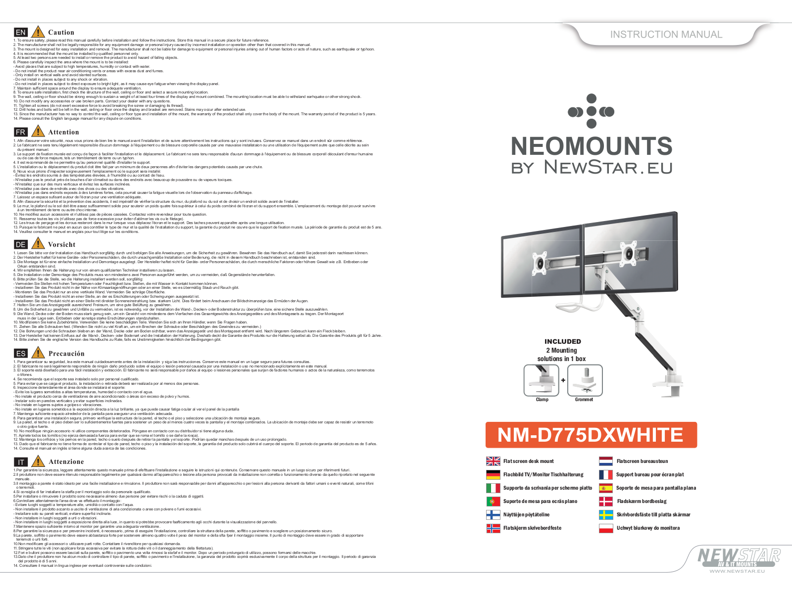 Newstar NM-D775DXWHITE User Manual