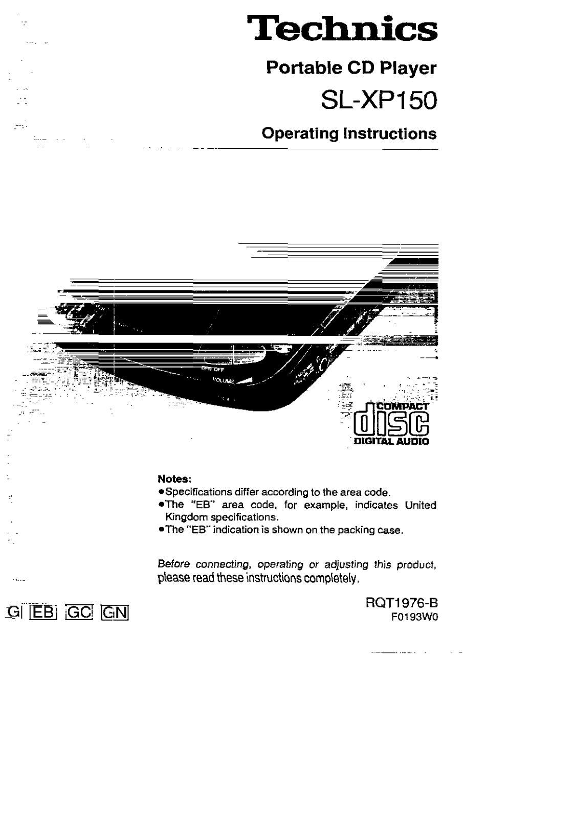 Panasonic SL-XP150 User Manual