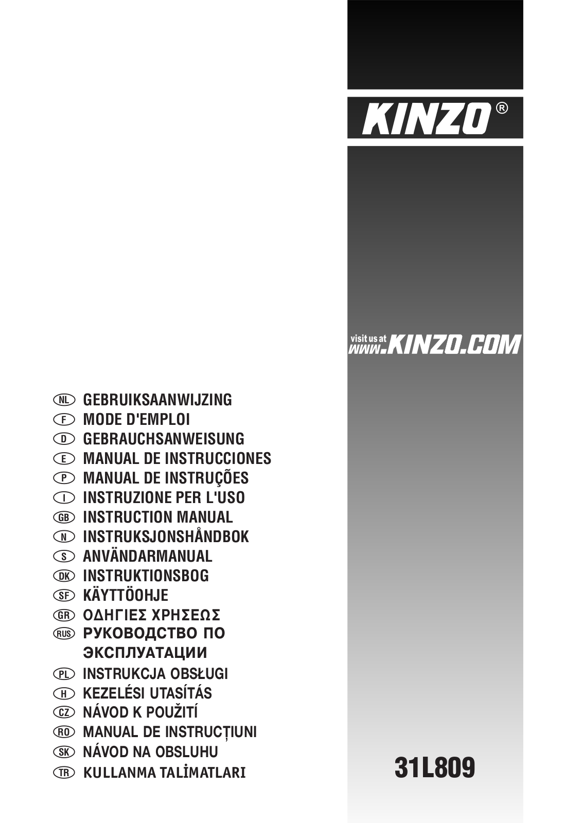 Kinzo 31L809 User Manual