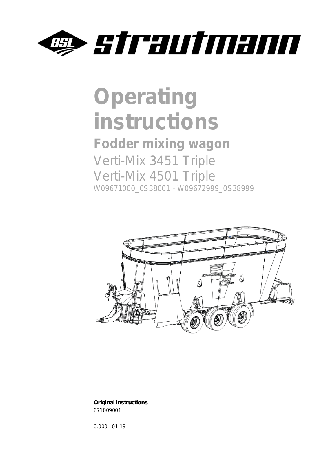Strautmann Verti-Mix 3451, Verti-Mix 4501 Operating Instructions Manual - ManualMachine.com