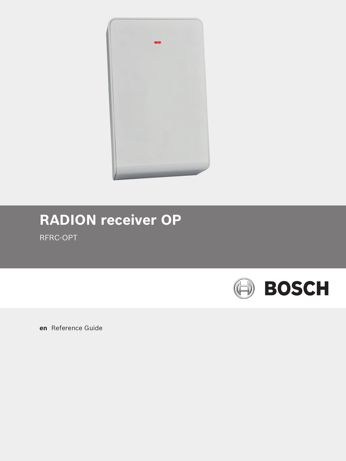 Bosch RFRC-OPT, B810-CHI Reference Manual