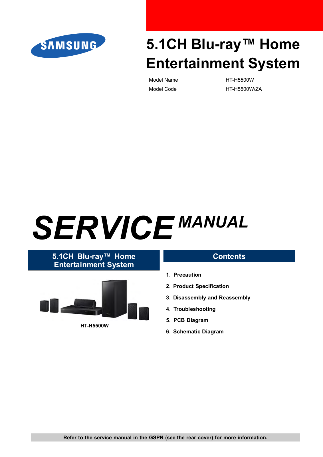 Samsung HT-H5500W ZA Schematic