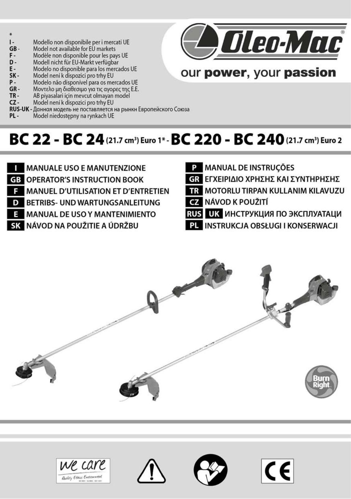 Oleo-mac BC 24 T User Manual