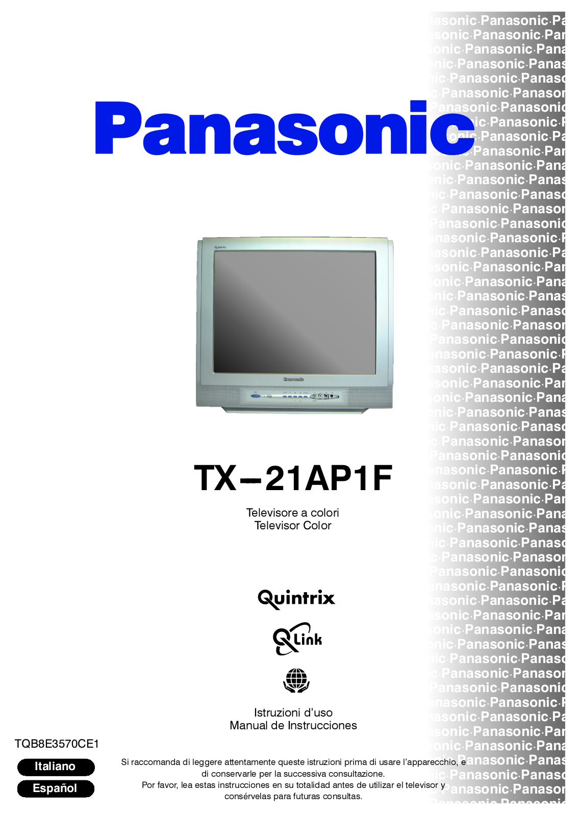 PANASONIC TX-21AP1F User Manual