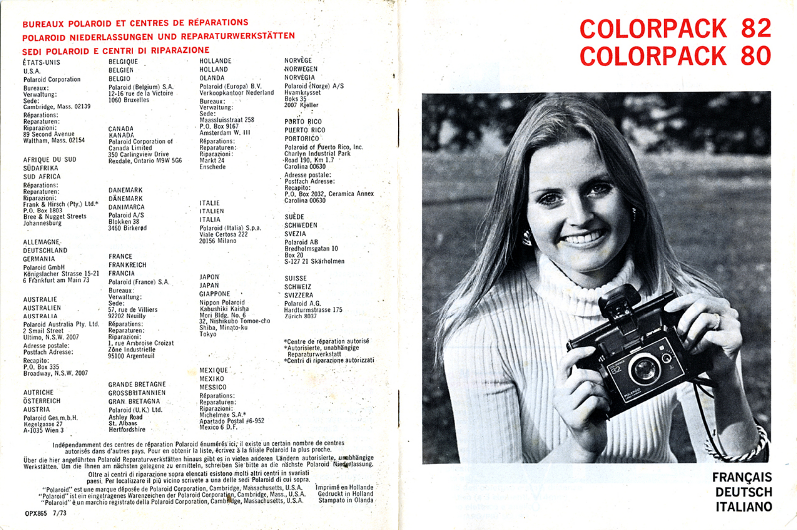 POLAROID Colorpack 80 Instruction Manual