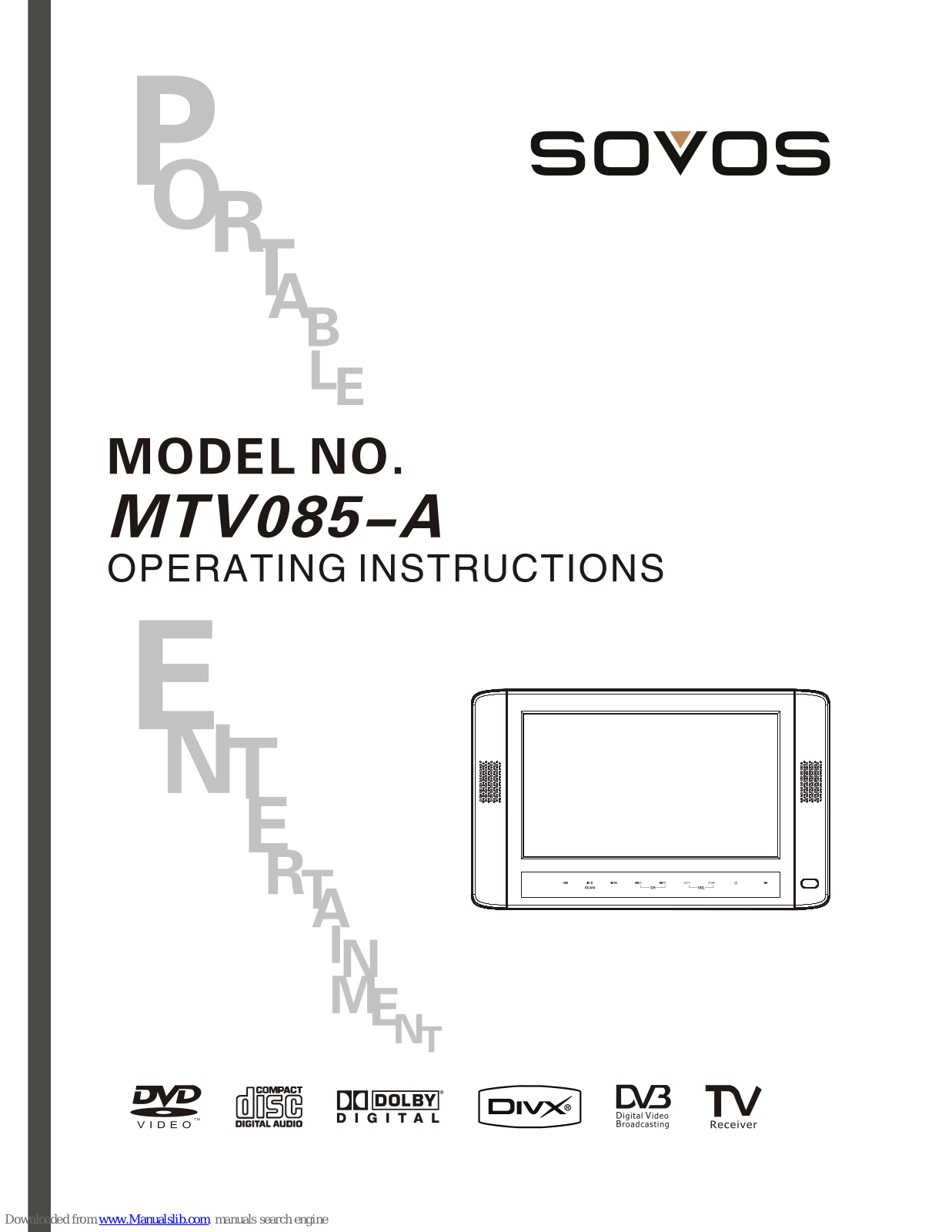 Sovos MTV085-A Operating Instructions Manual - ManualMachine.com