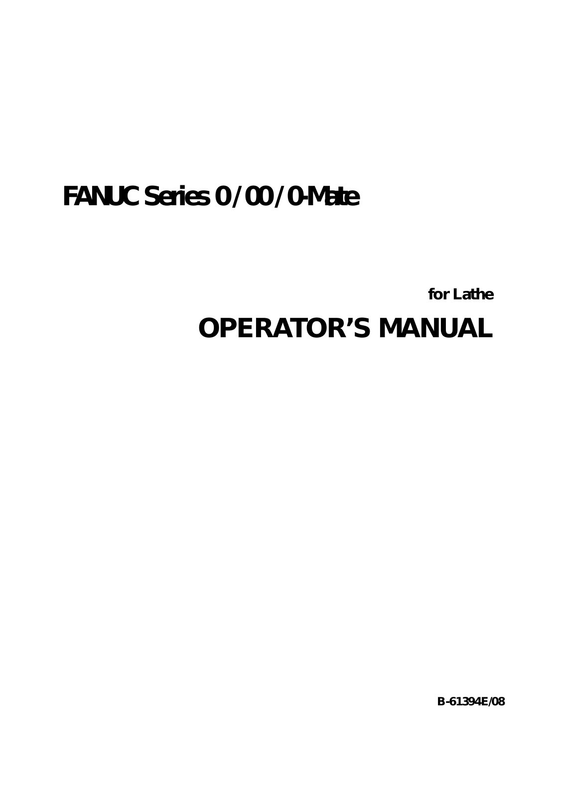 fanuc 0 00 0-mate lathe