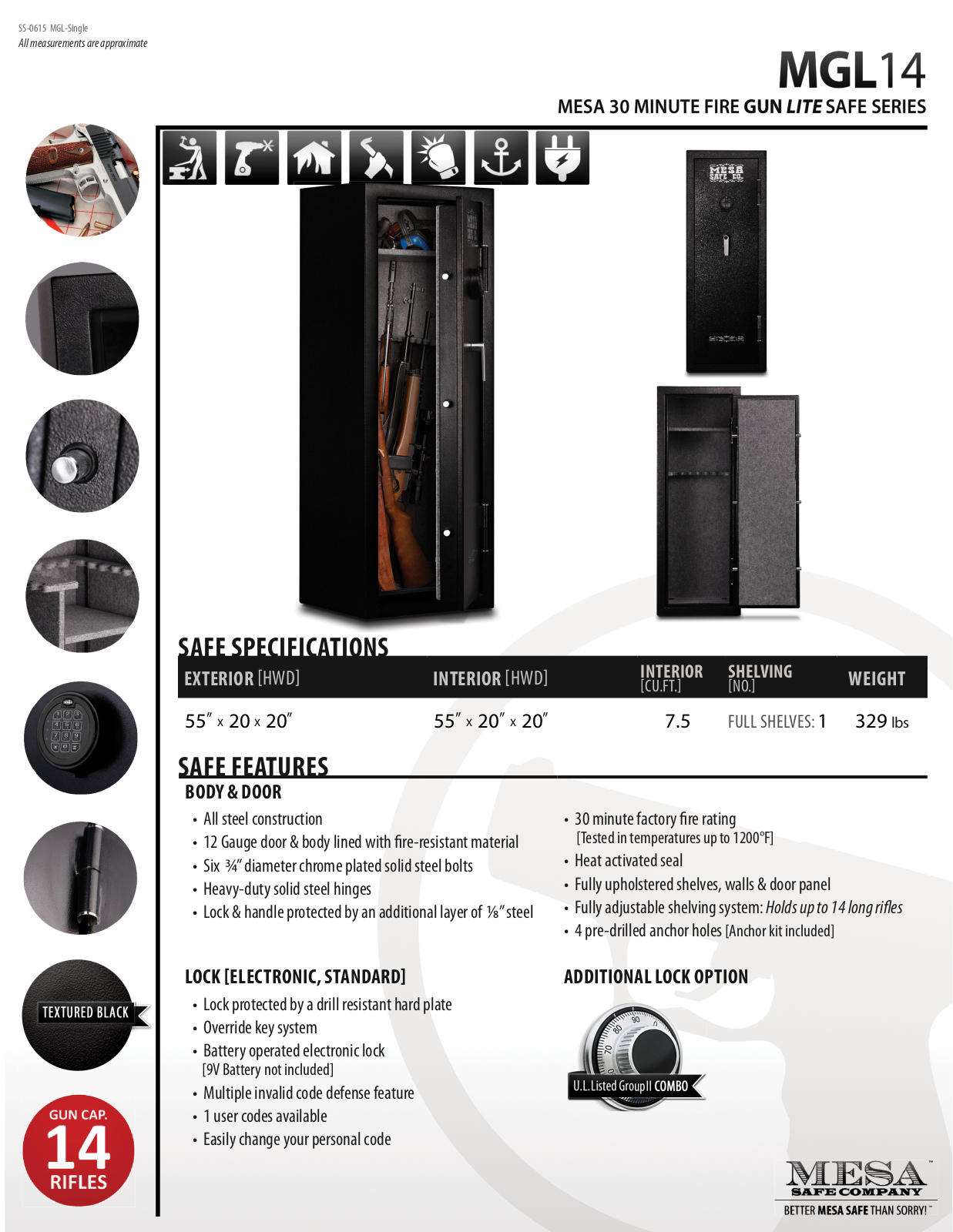 Mesa Safe Co. MSC1086 Specifications - ManualMachine.com