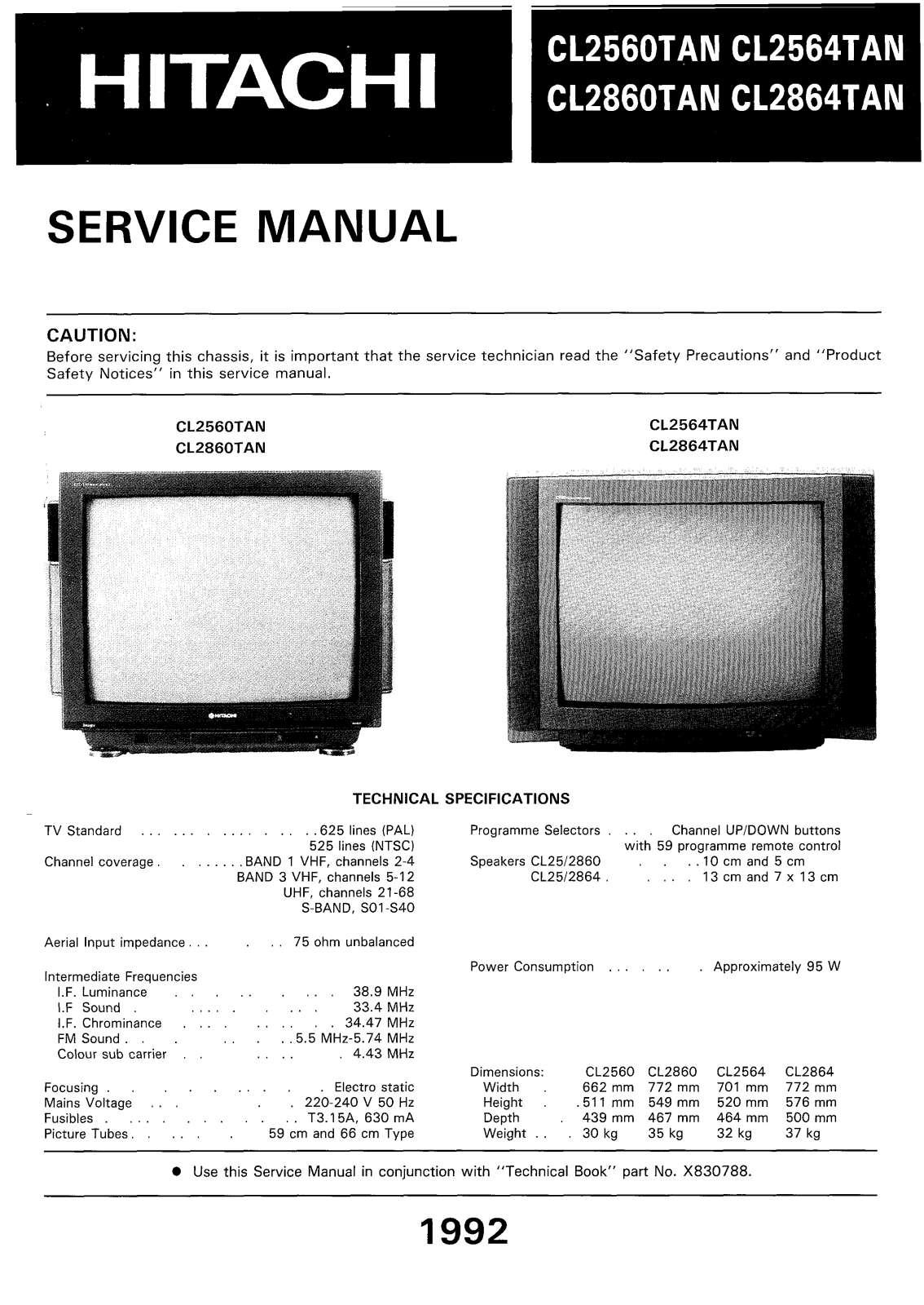 Hitachi CL2560TAN Service Manual