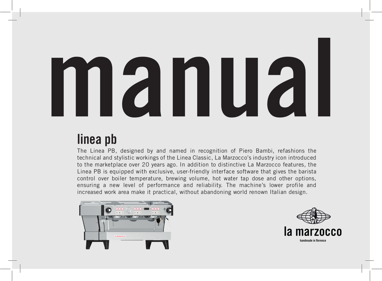 La Marzocco Linea PB User Manual