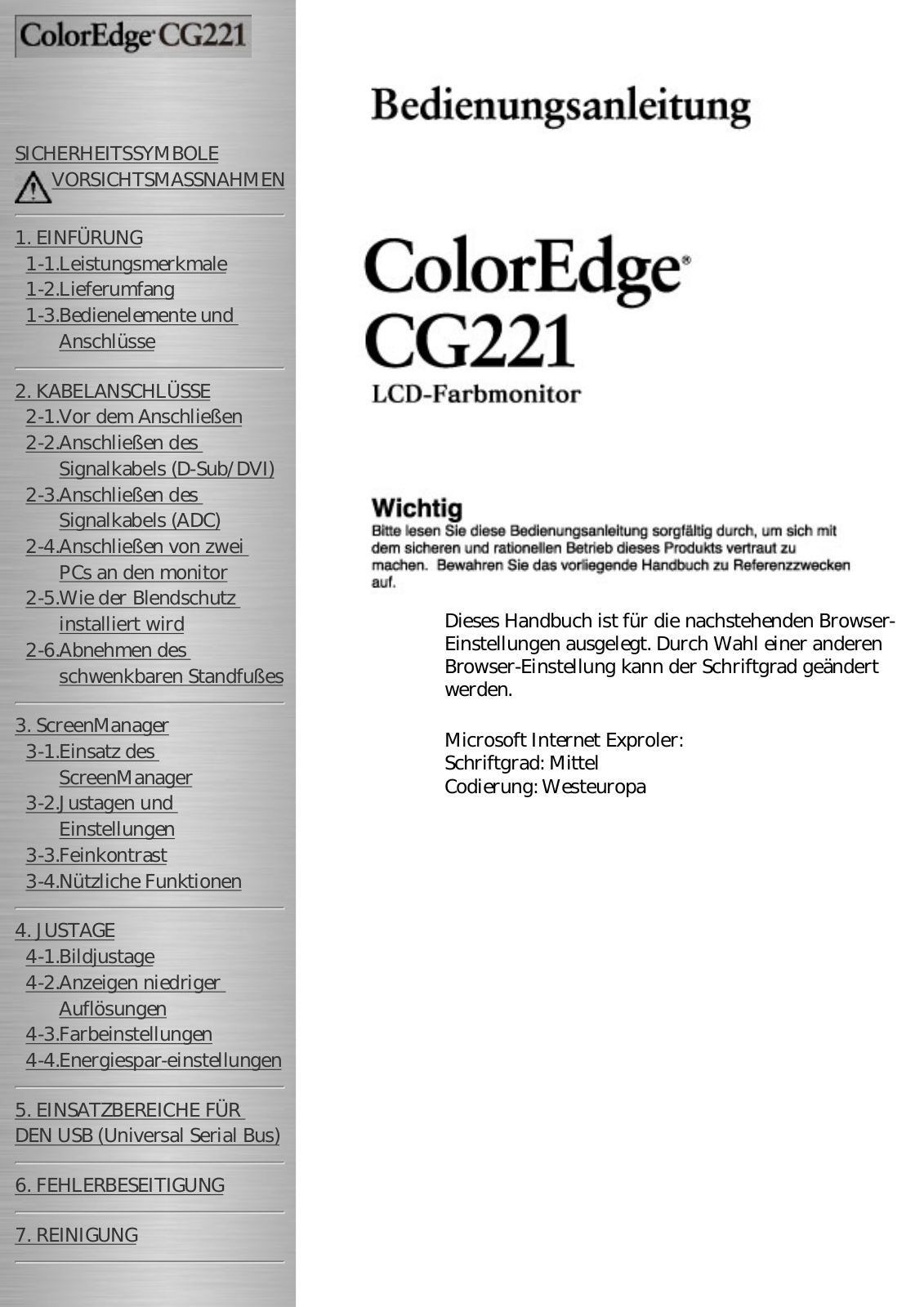 Eizo COLOREDGE CG221 User Manual