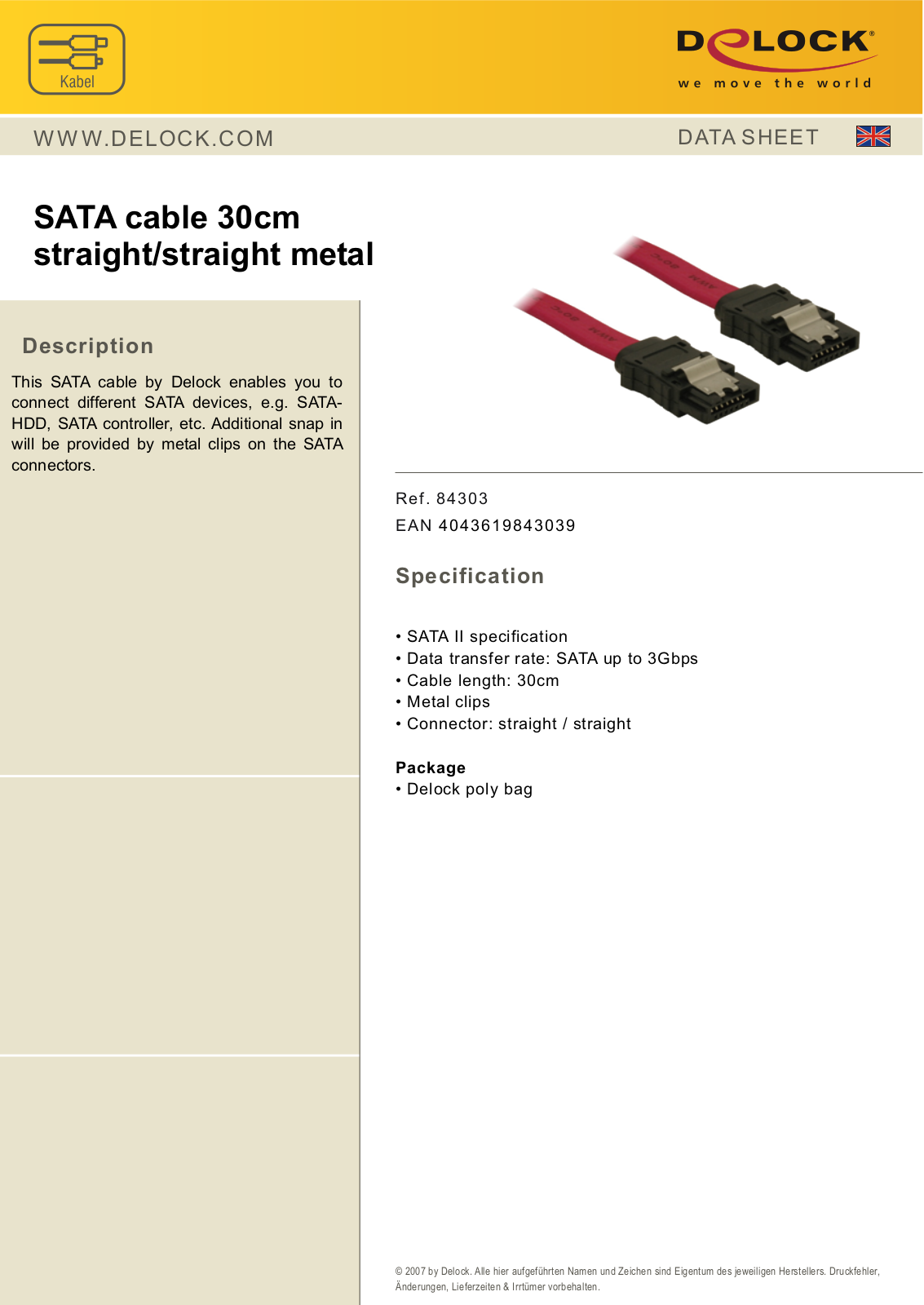 DELOCK 84302 Datasheet - ManualMachine.com