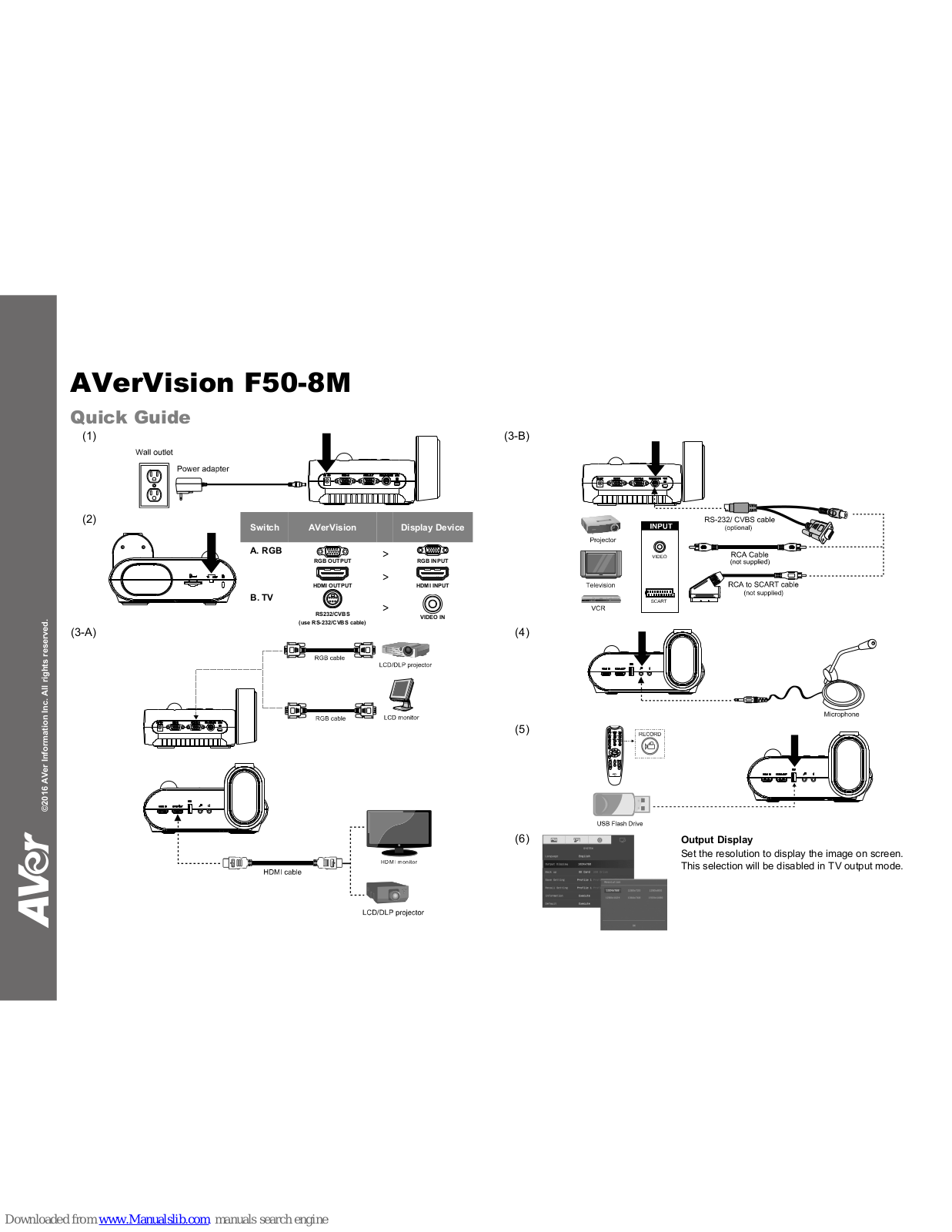 AVerVision F50-8M, F17-8M Quick Manual - ManualMachine.com