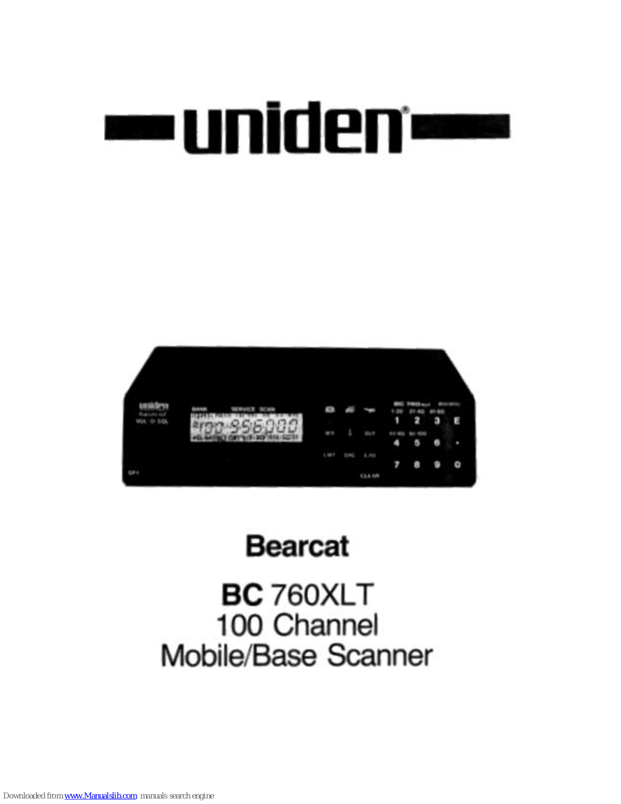 Uniden Bearcat BC 760XLT User Manual