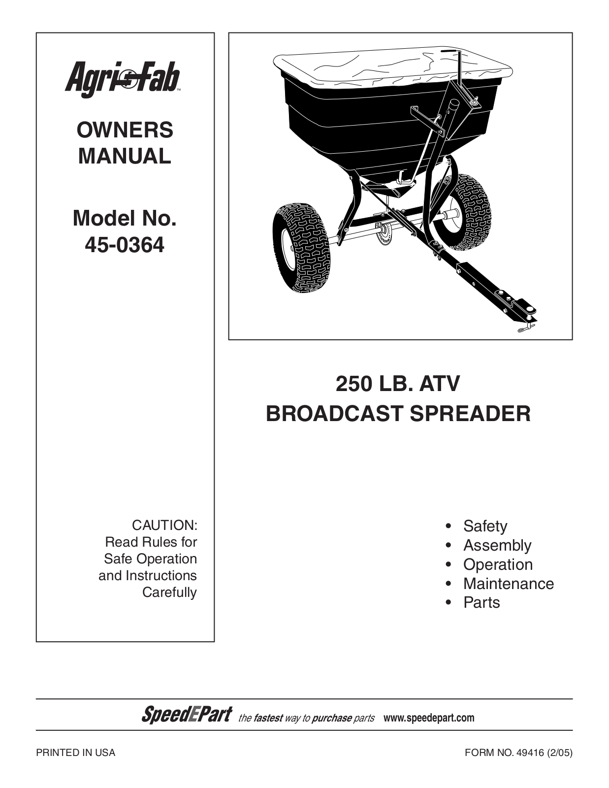 Agri-Fab 45-0364 User Manual