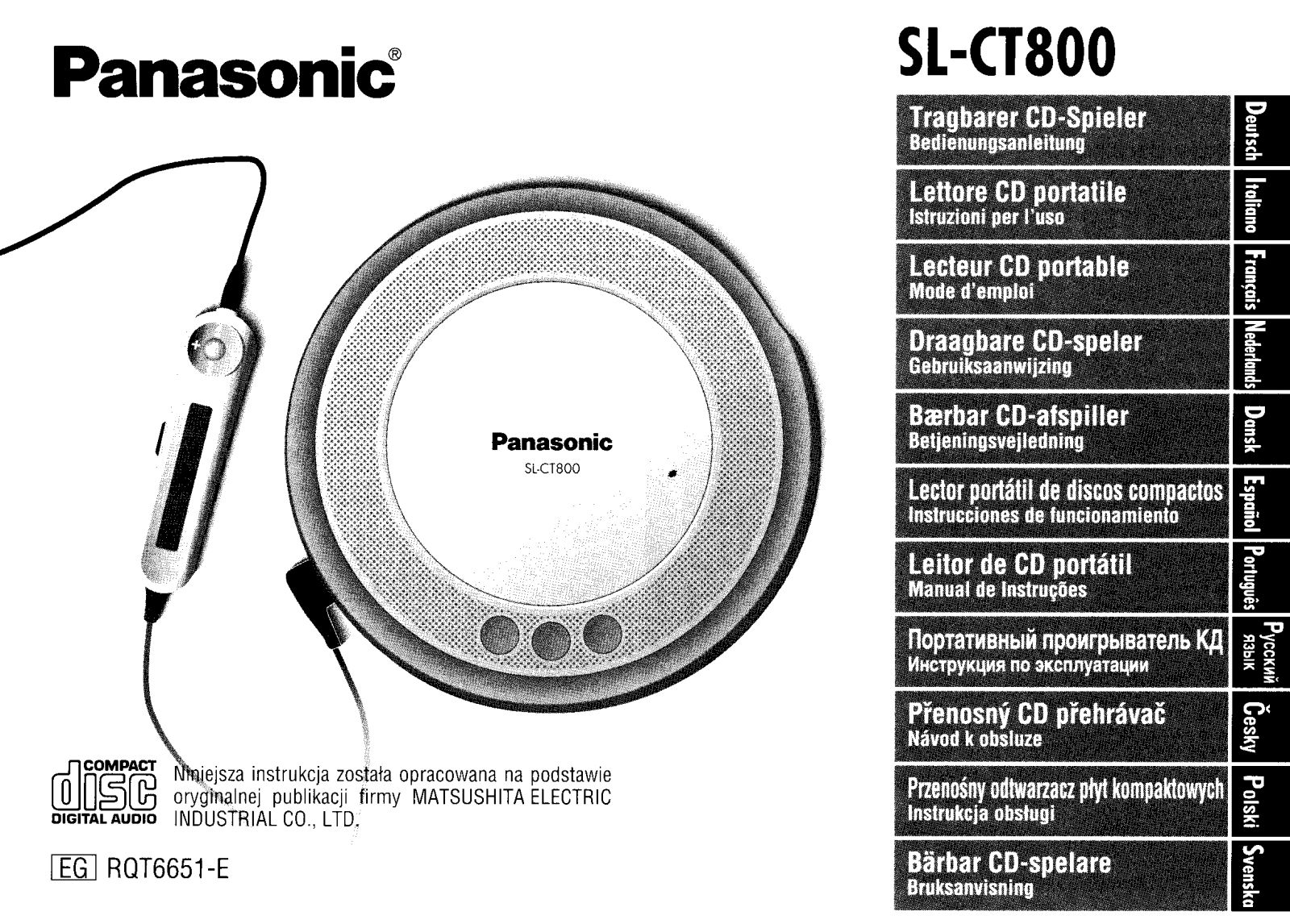 Panasonic SL-CT800 Operating Instruction