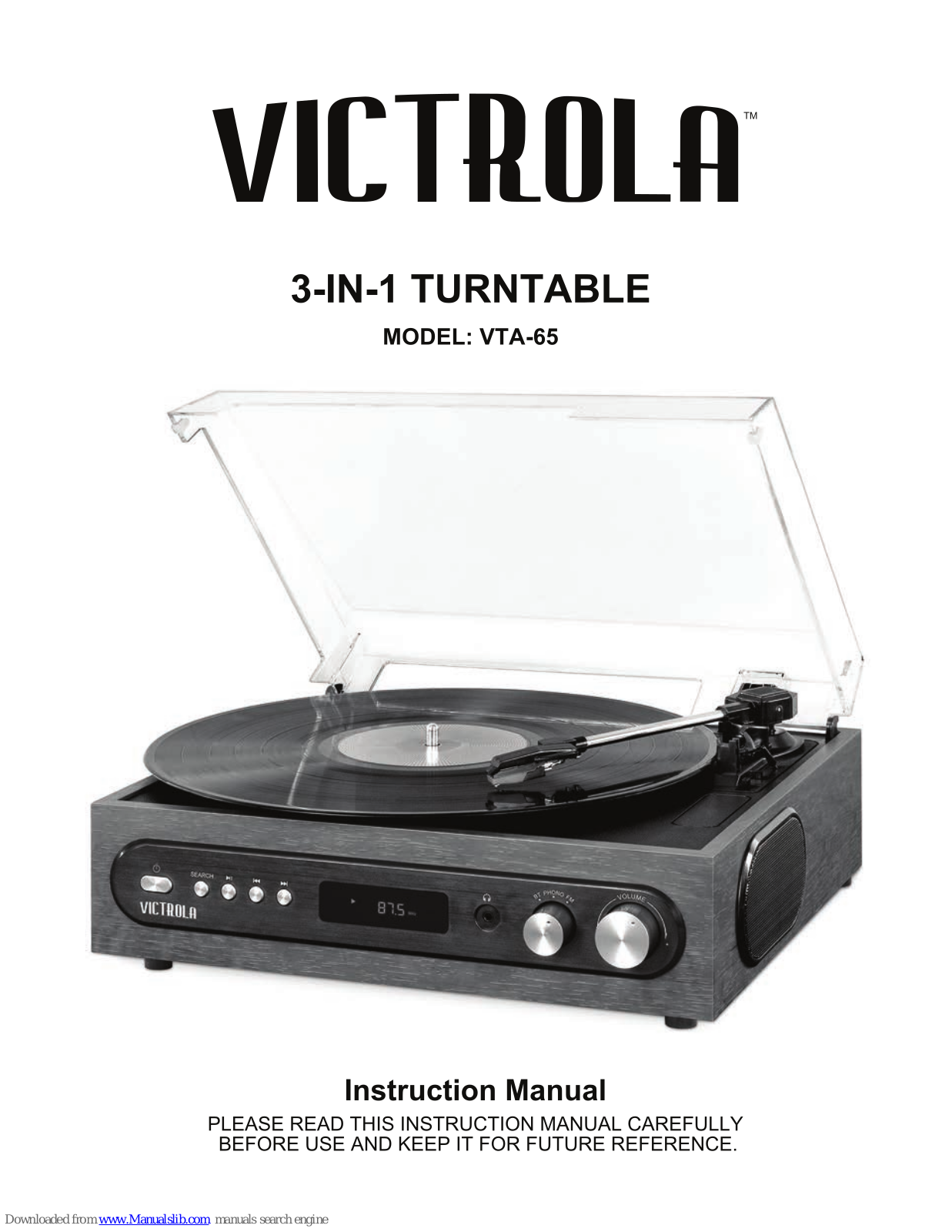 Victrola VTA-65 Instruction Manual