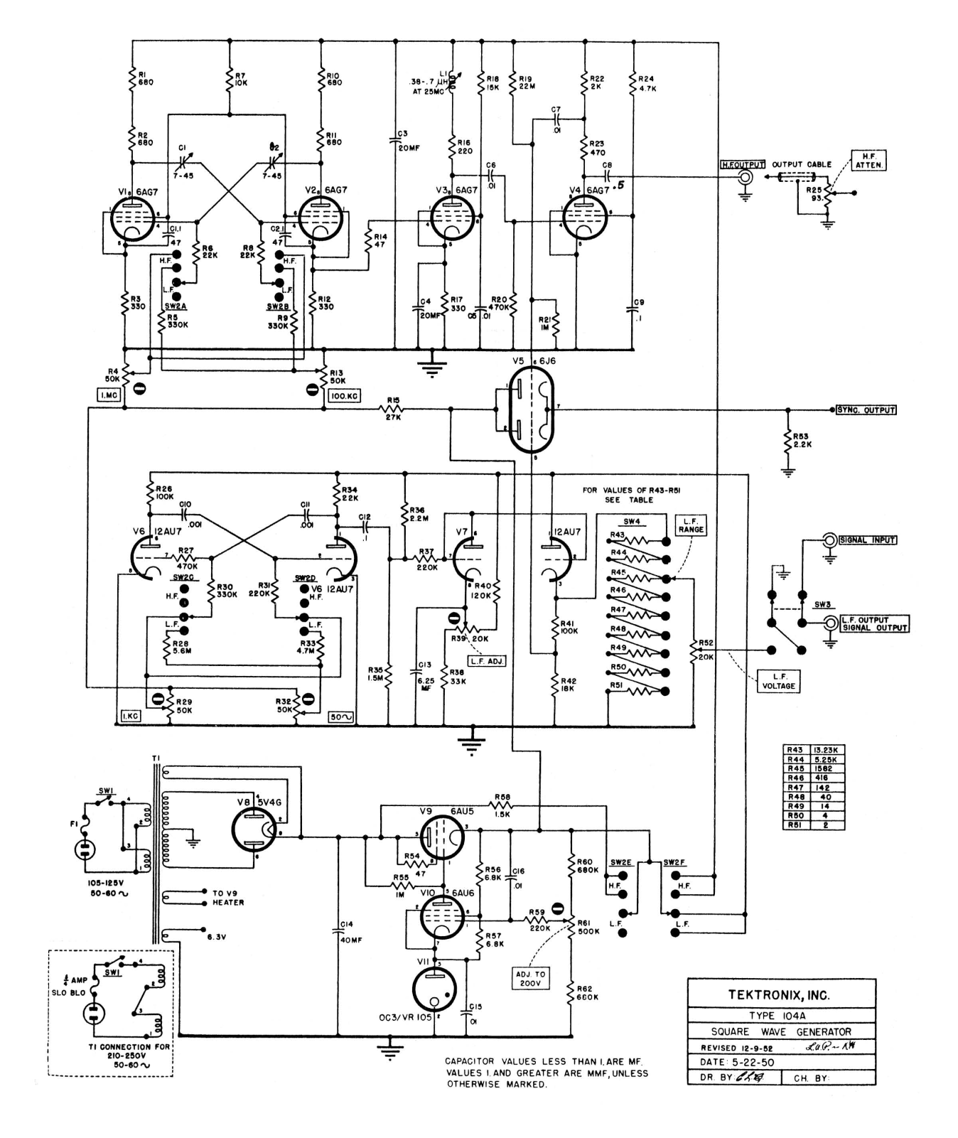 Tektronix 104A Shematics