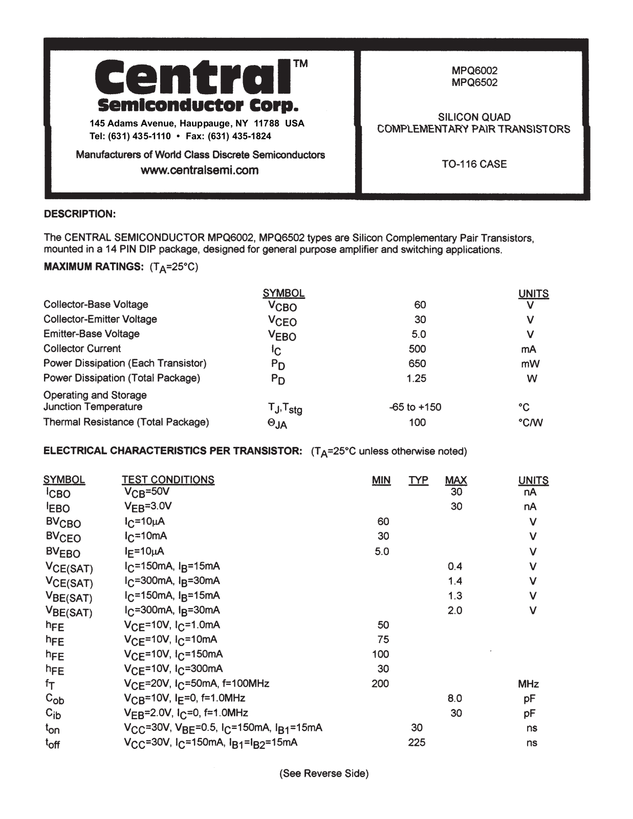 Datasheet mpq6002_mpq6502 Datasheet - ManualMachine.com