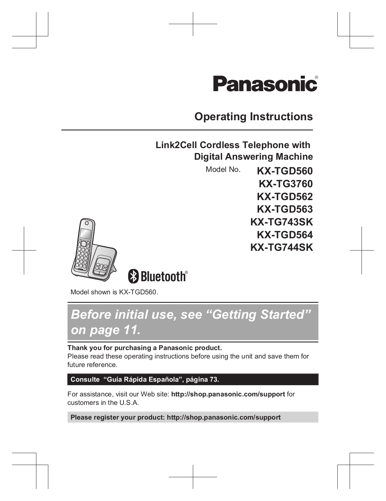 Panasonic KX-TGD564 User Manual