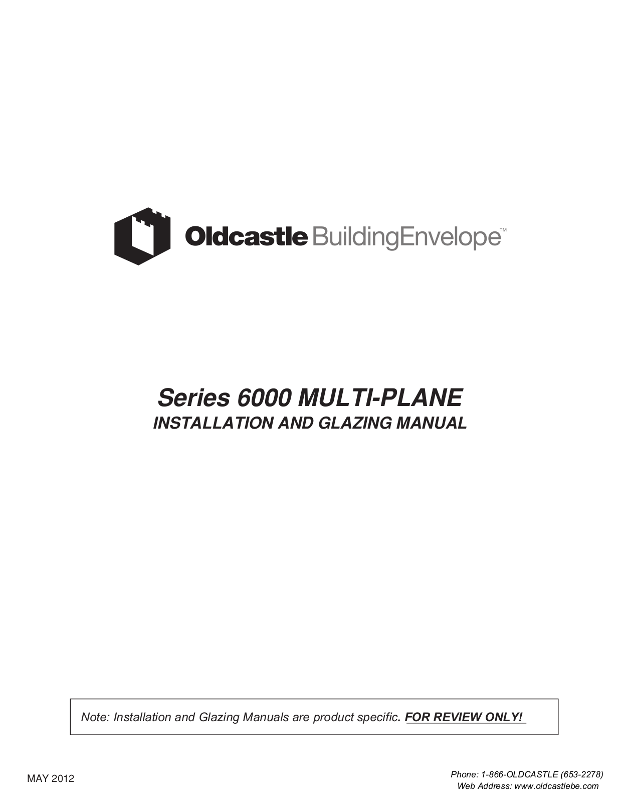 Olldcastlebe 6000 User Manual