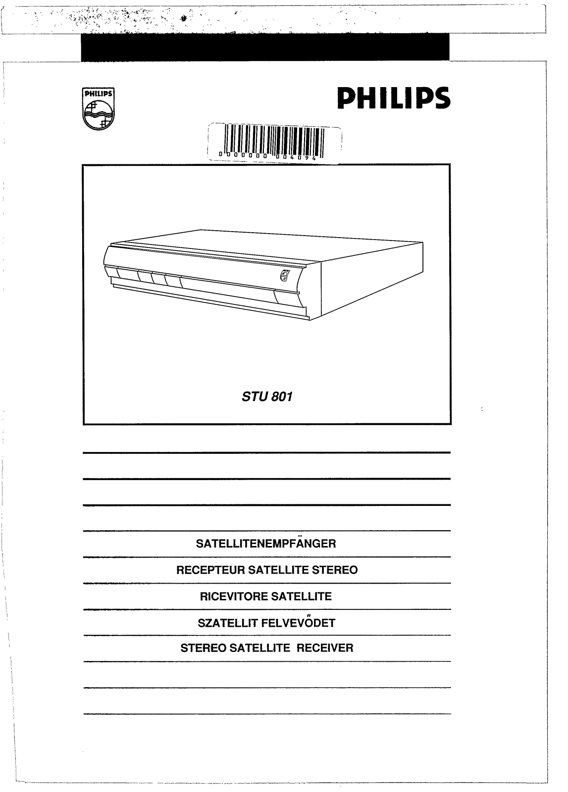 Philips STU801/39R, STU801/25R, STU801/21R, STU801/05R, STU801/01R User Manual