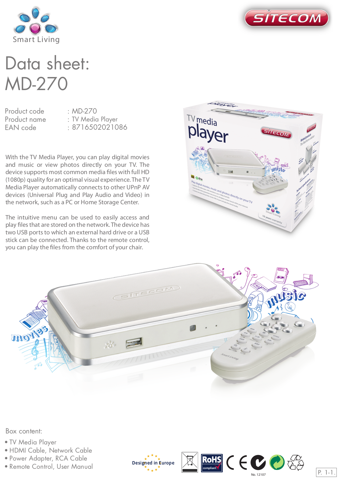 Sitecom MD-270 DATASHEET