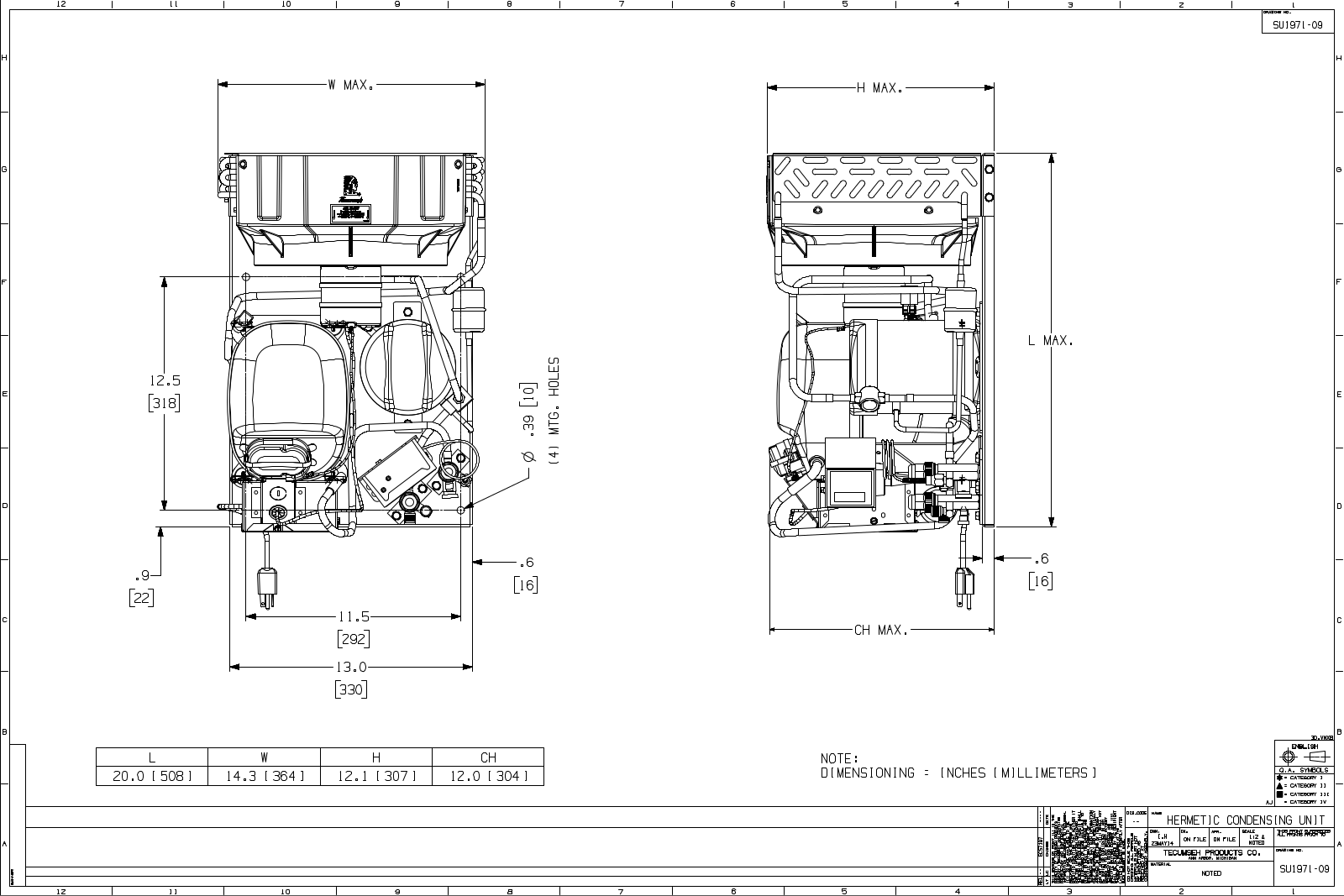 Tecumseh AJA2425ZAADC, AJA2425ZAADP, AJA4480YAADC, AJA4480YAADP, AJA4480YNAADC Drawing Data - ManualMachine.com