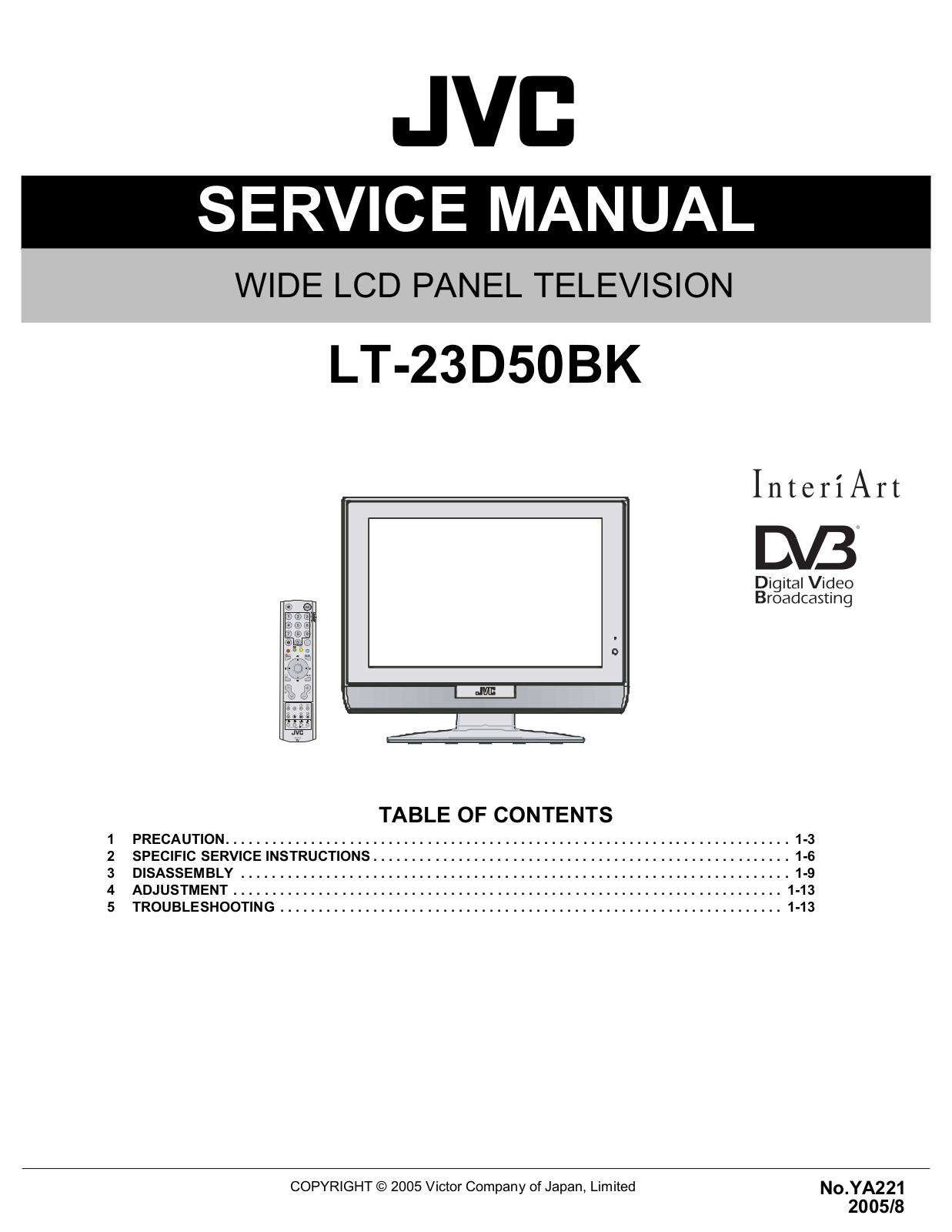 JVC LT-23D50BK Service Manual