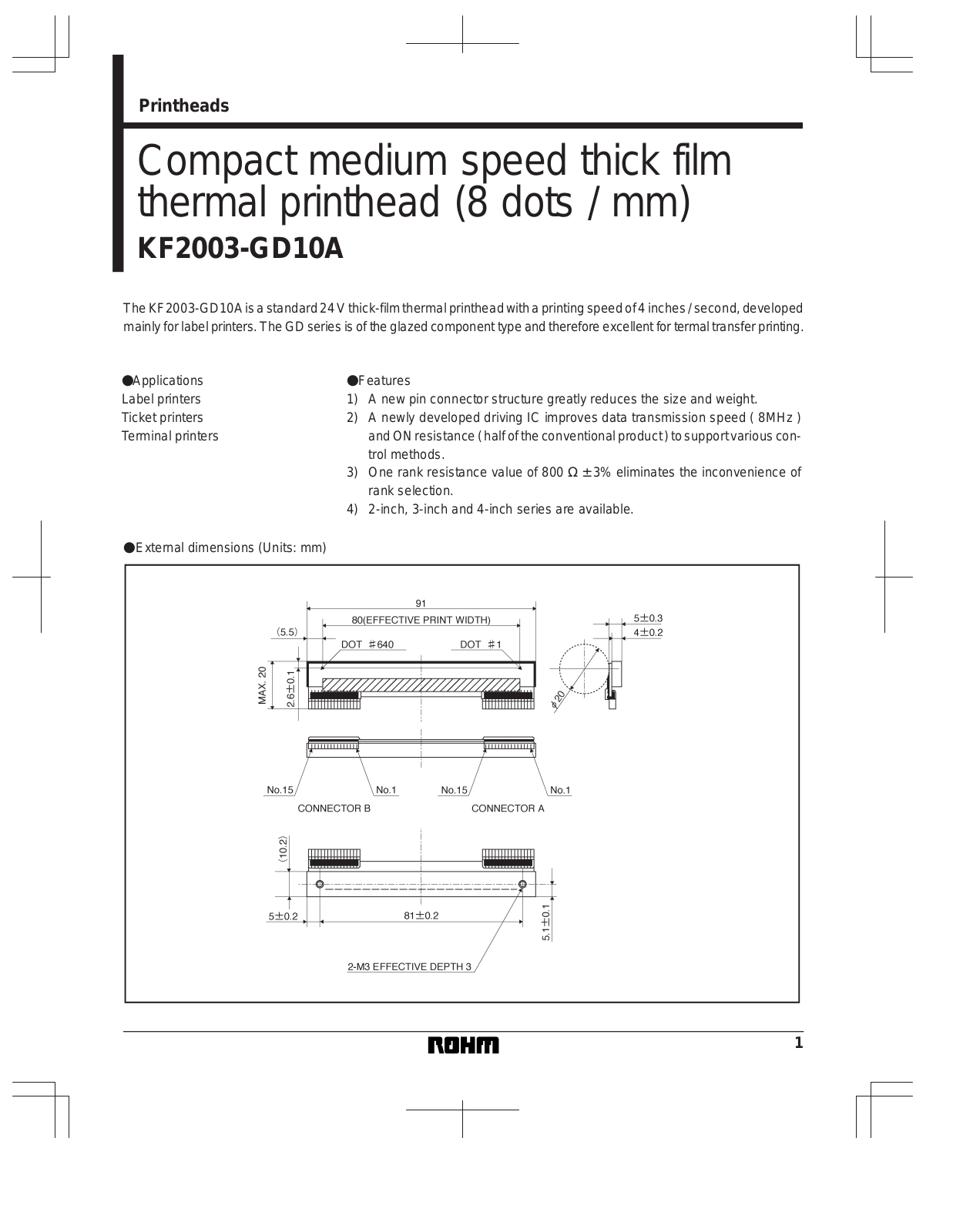 ROHM KF2003-GD10A Datasheet