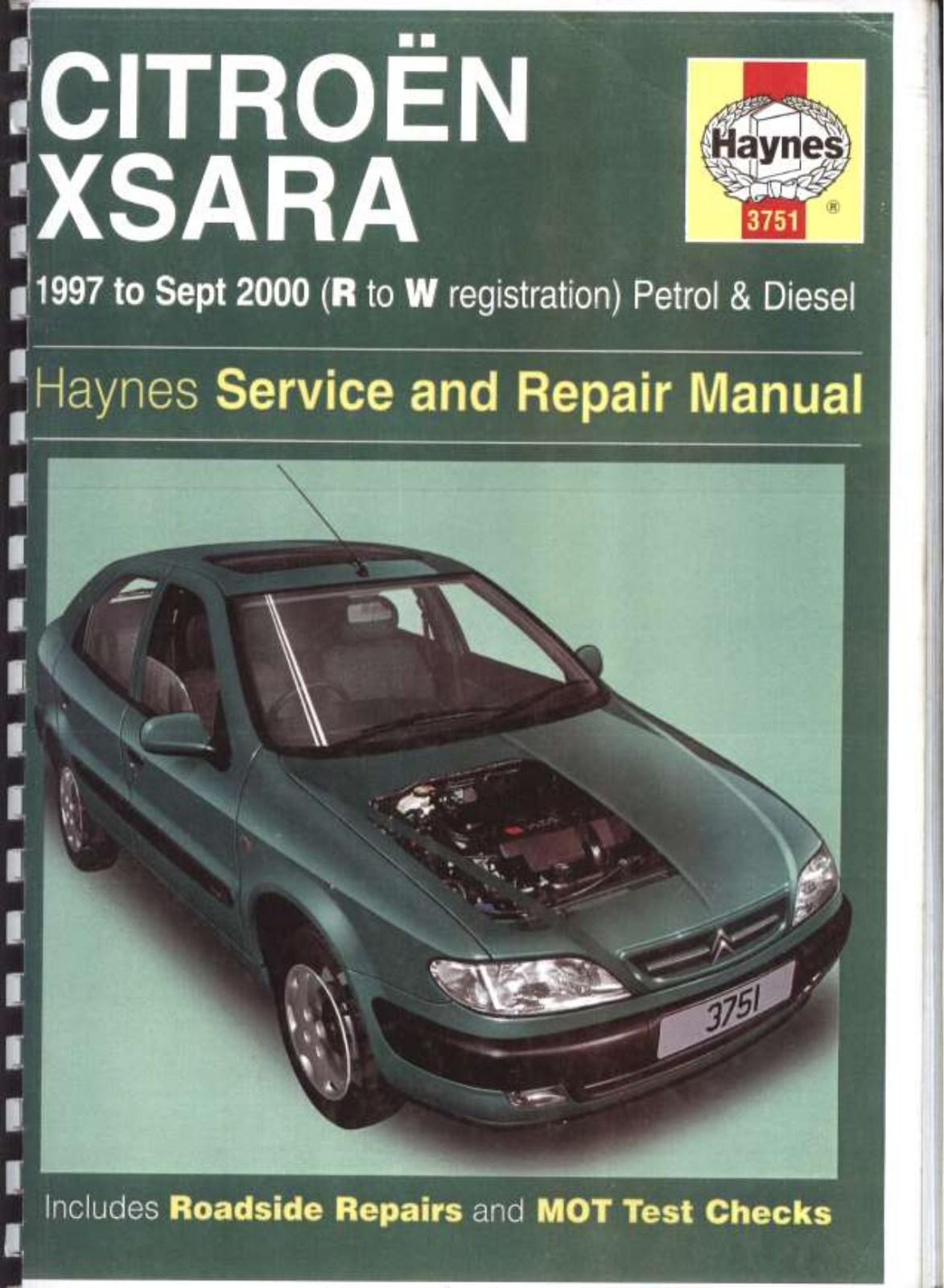 Citroën Xsara 1997 2000 User Manual