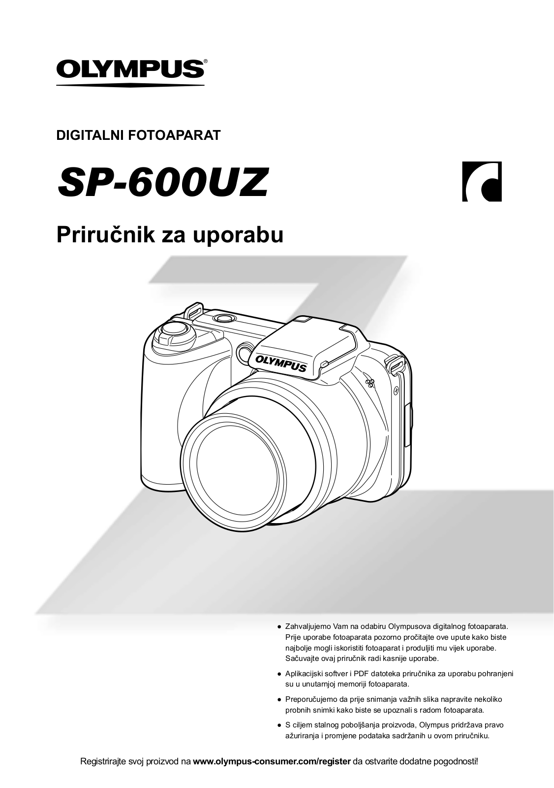 OLYMPUS SP-600UZ User Manual