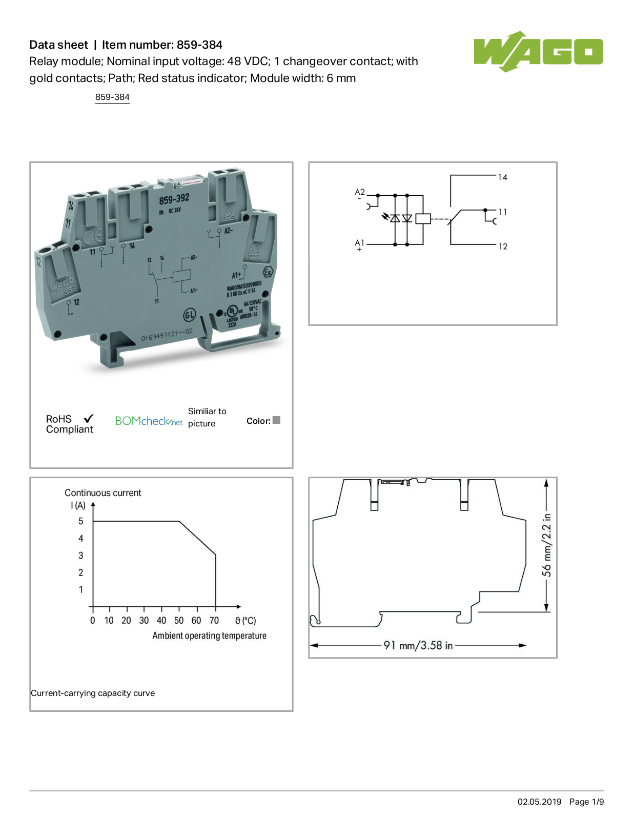 Wago 859-384 Data Sheet