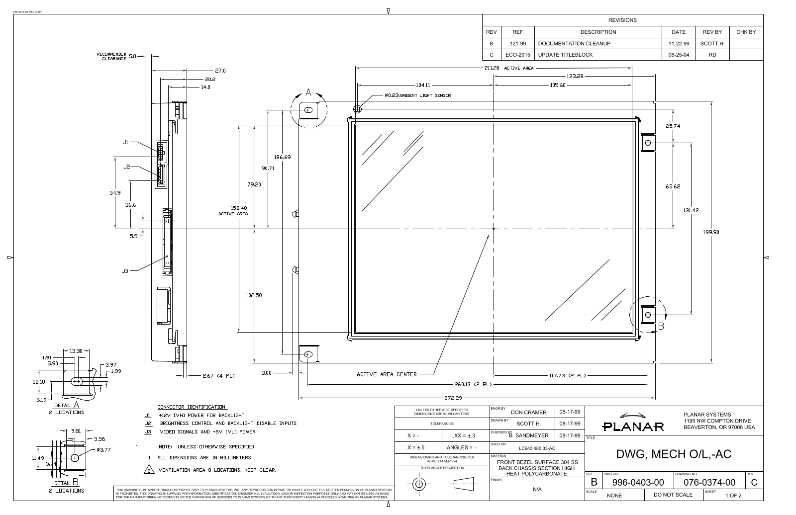 Planar LC640.480.33-AC User Manual