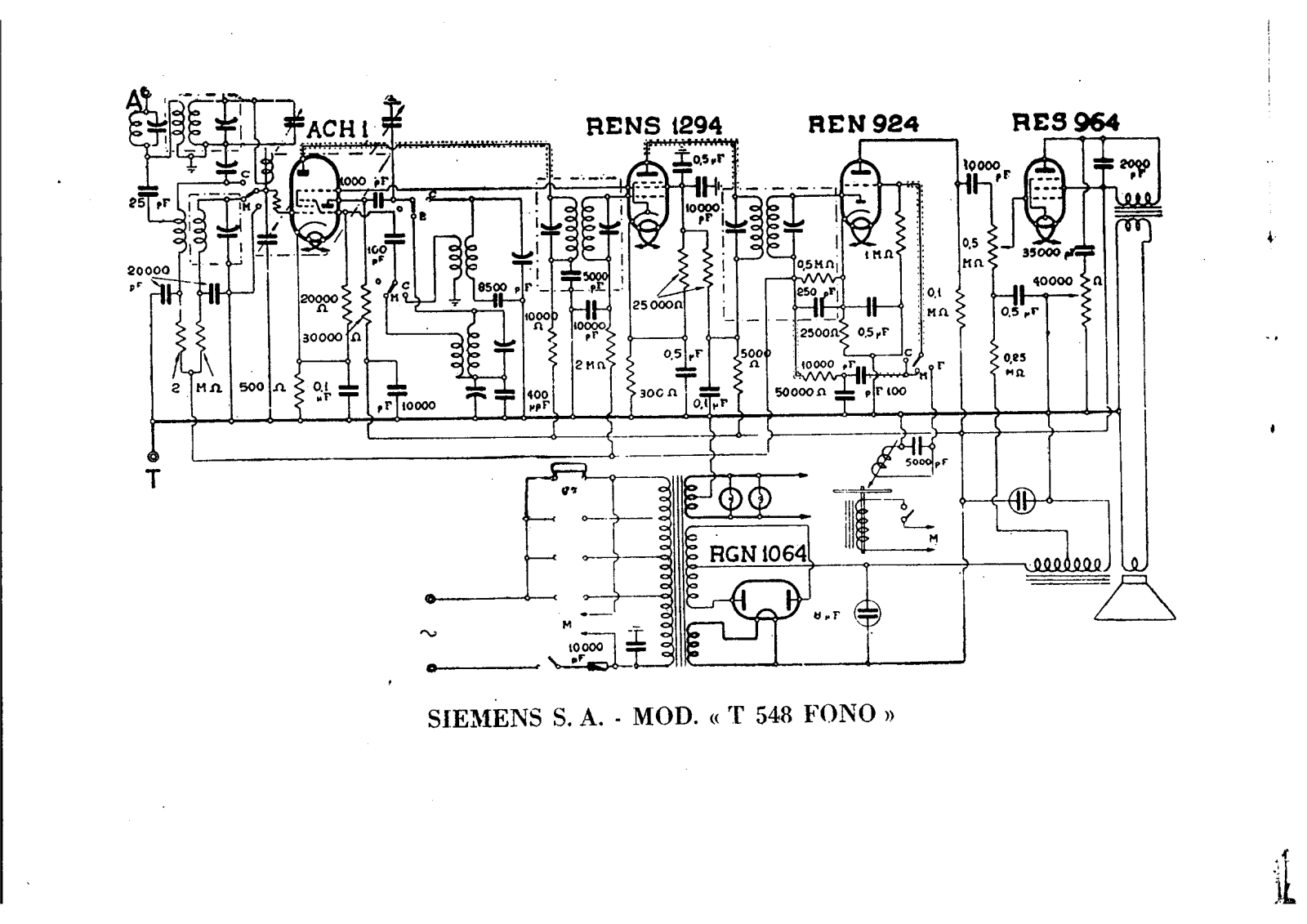 Siemens t 548 schematic