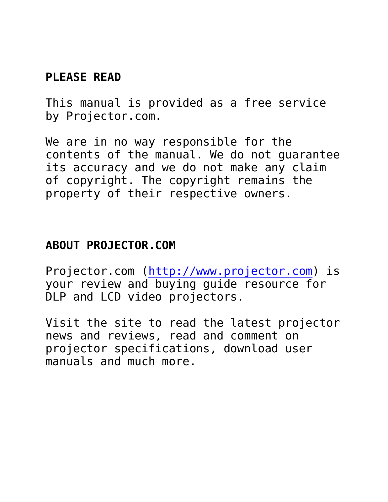 Proxima DP2700 User Guide