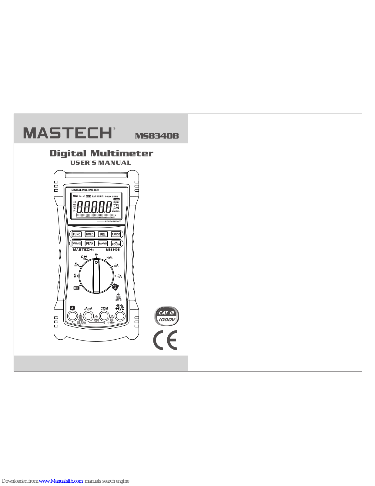 Mastech MS8340B User Manual