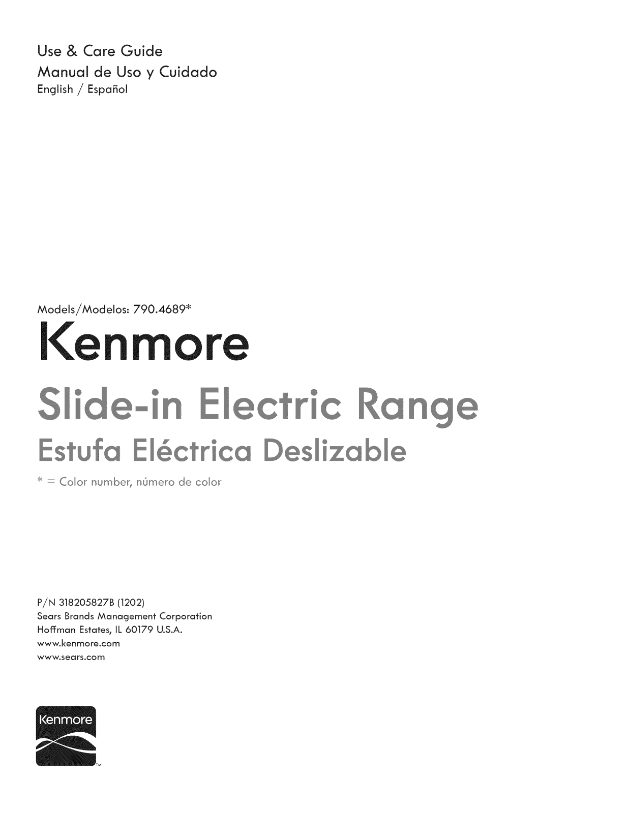 Kenmore 79046899905, 79046893905, 79046892905 Owner’s Manual