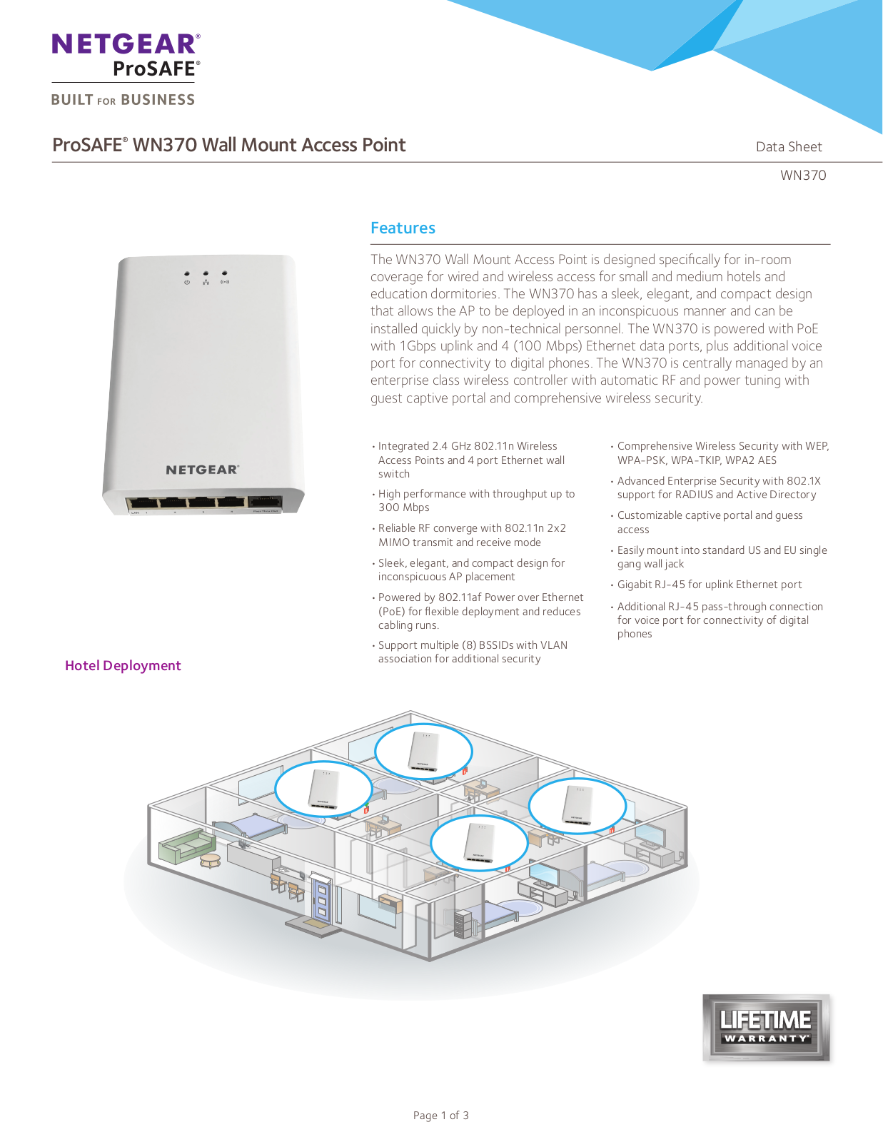 Netgear WN370 Data Sheet