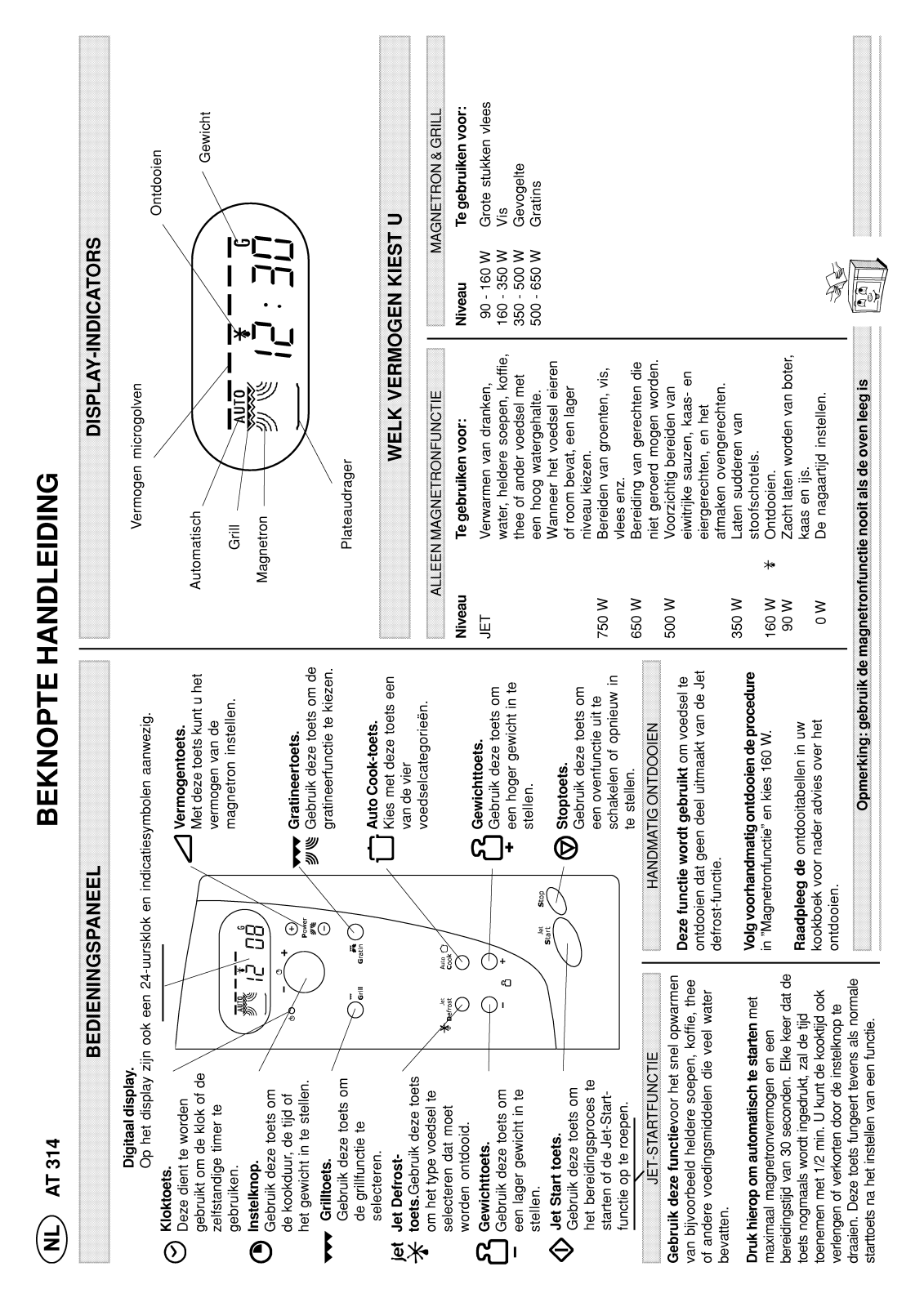 Whirlpool AT 314/WH User Manual